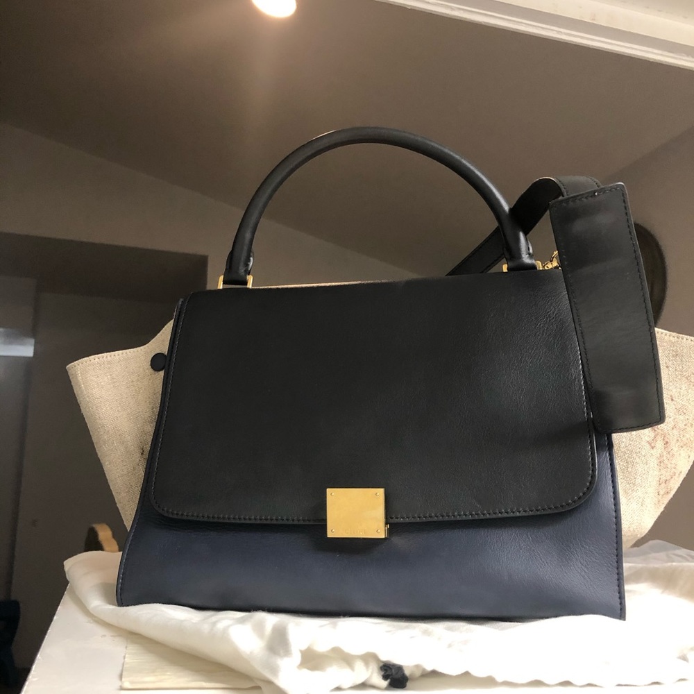 New Authentic Celine Trapeze Tricolor bag